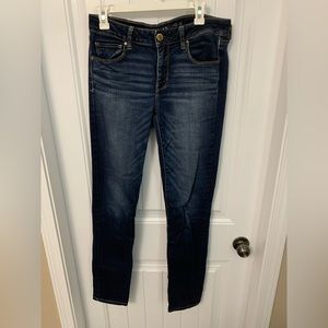 American Eagle Dark Wash Skinny Jean - Size 10 X-Long